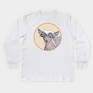 Chinese Crested (Hairless) Kids Long Sleeve T-Shirt